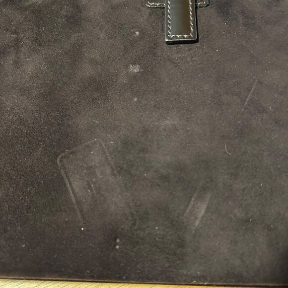 Authentic Fendi Dark Brown Suede Leather Borsa Manici Satchel Shoulder Handbag - Picture 16 of 16